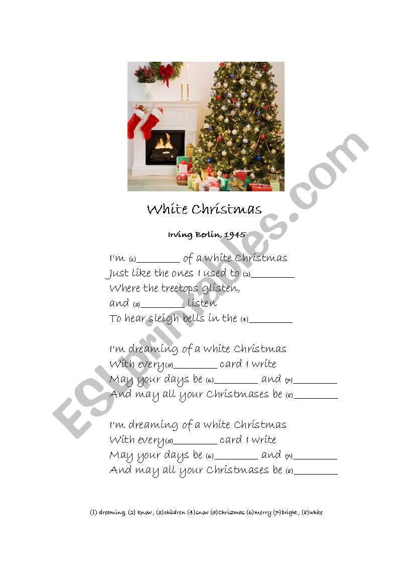 White Christmas  worksheet