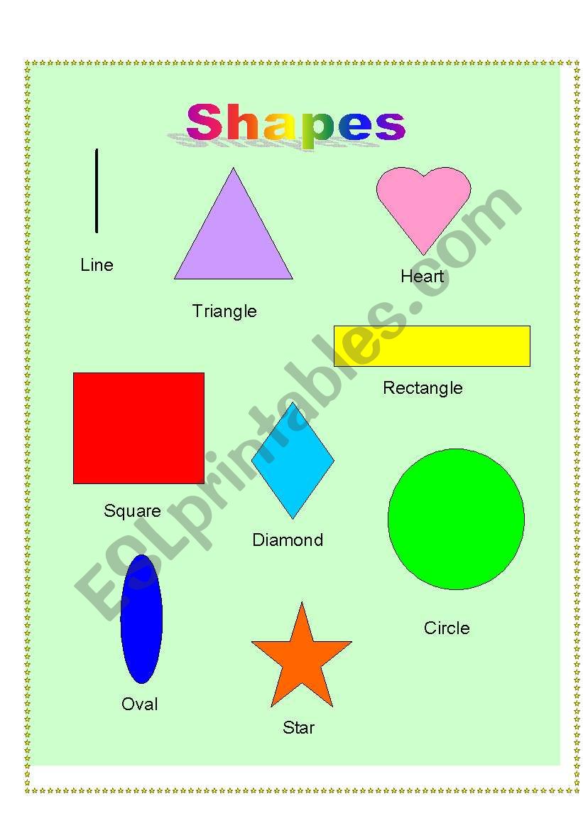 Shapes vocabulary worksheet