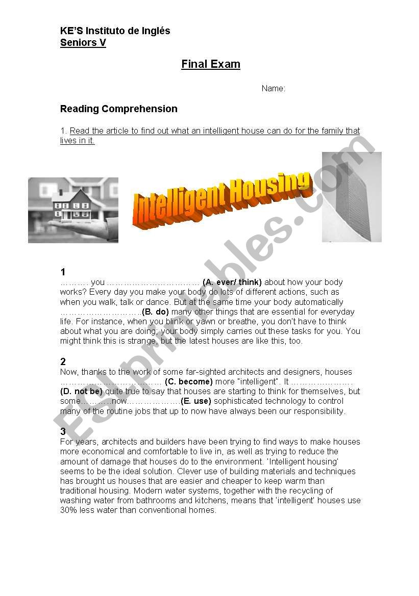 Reading Comprehension and Grammar 2