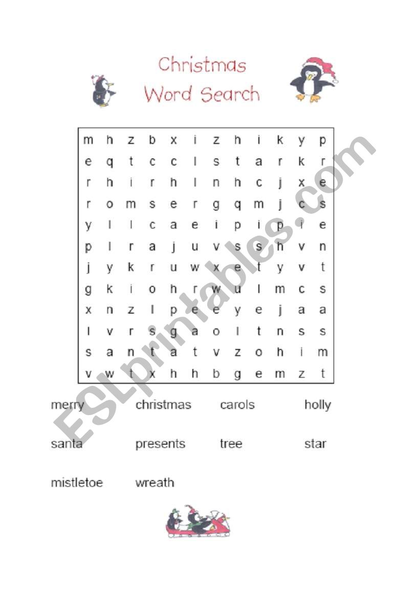 word search worksheet