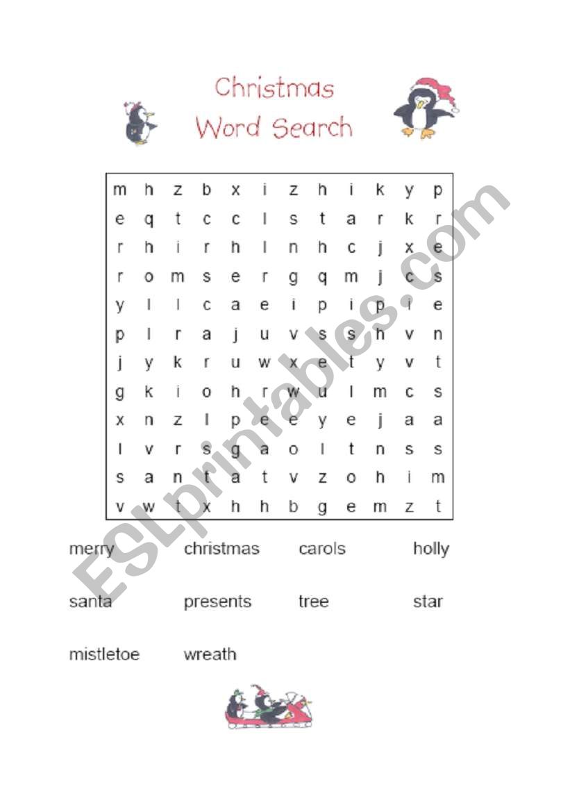 word search worksheet
