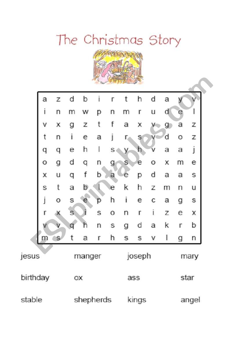 word search worksheet