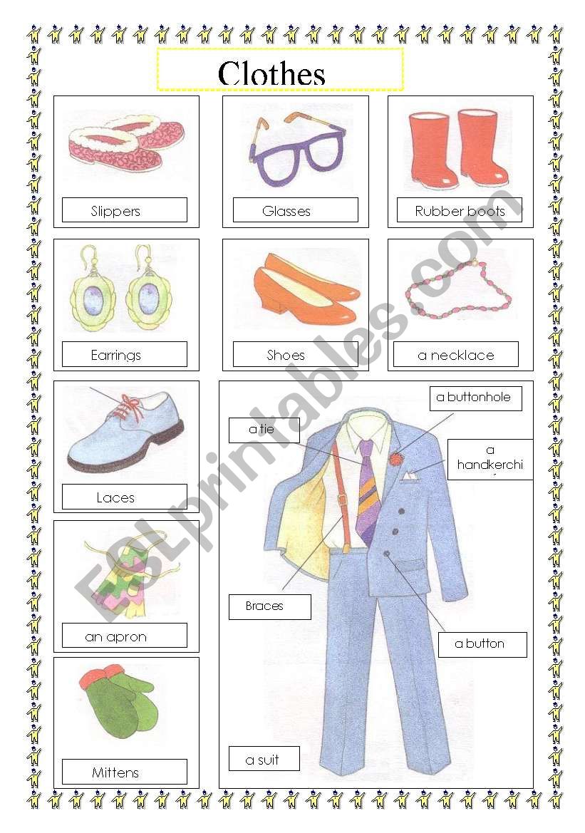 clothes voc list (4) worksheet