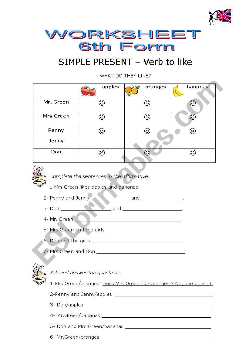 Simple Present worksheet