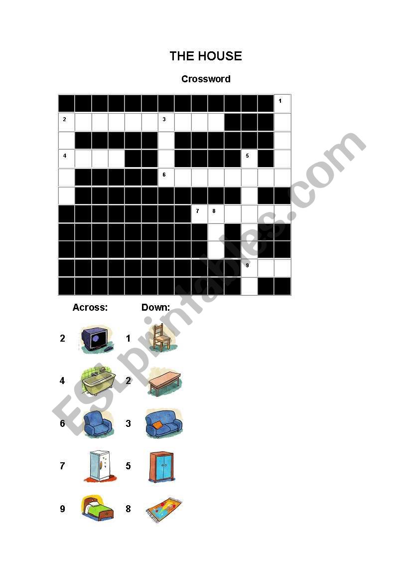 furniture worksheet