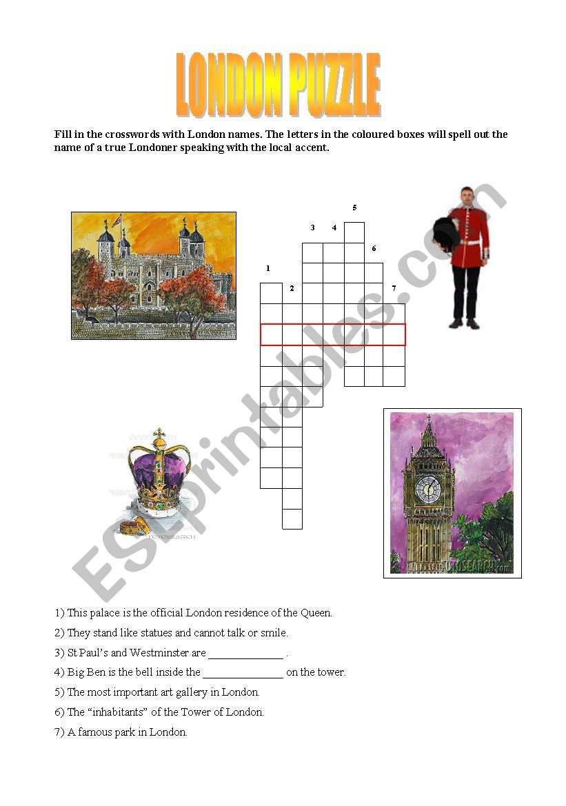 LONDON PUZZLE worksheet