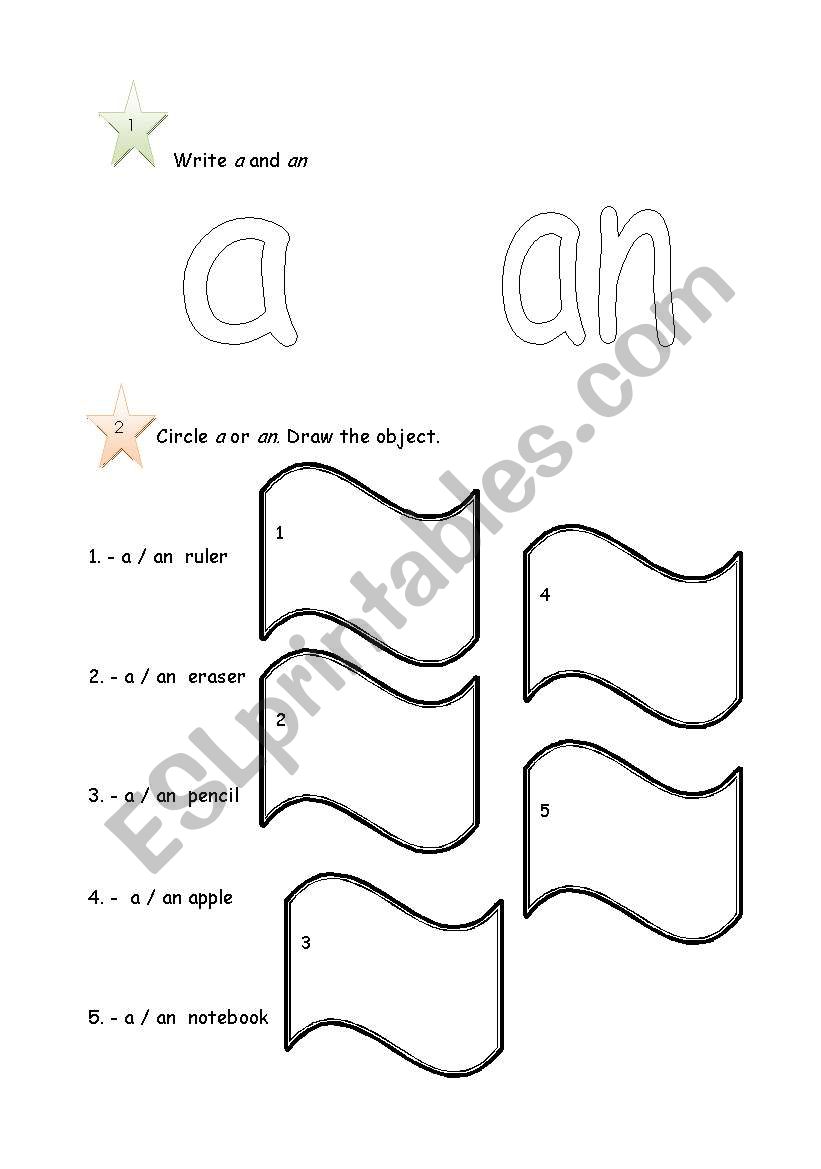 Use of a / an worksheet