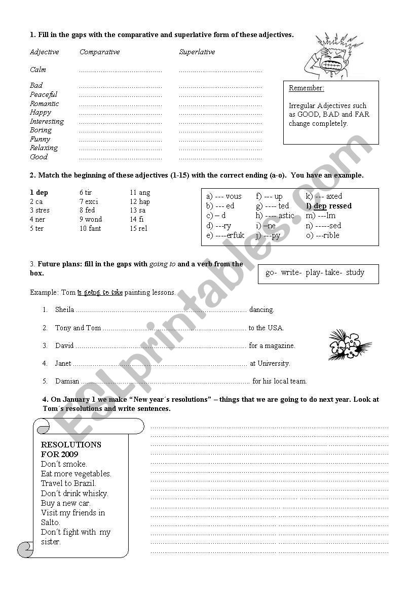 Revison comparatives and going to