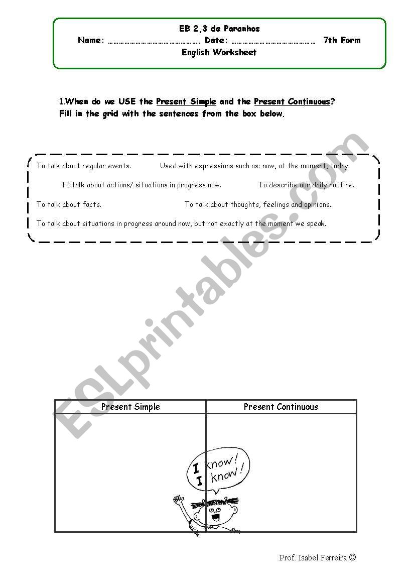 Present simple vs Present continuous