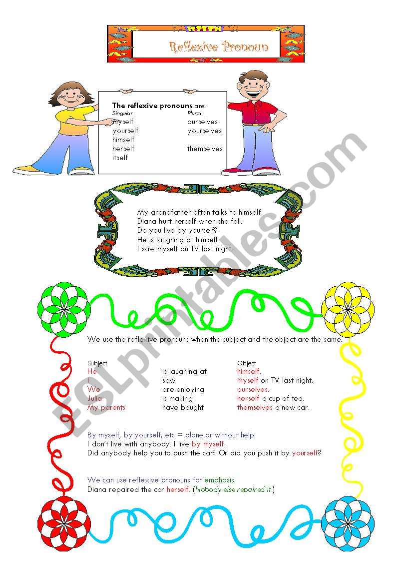 Reflexive Pronouns worksheet