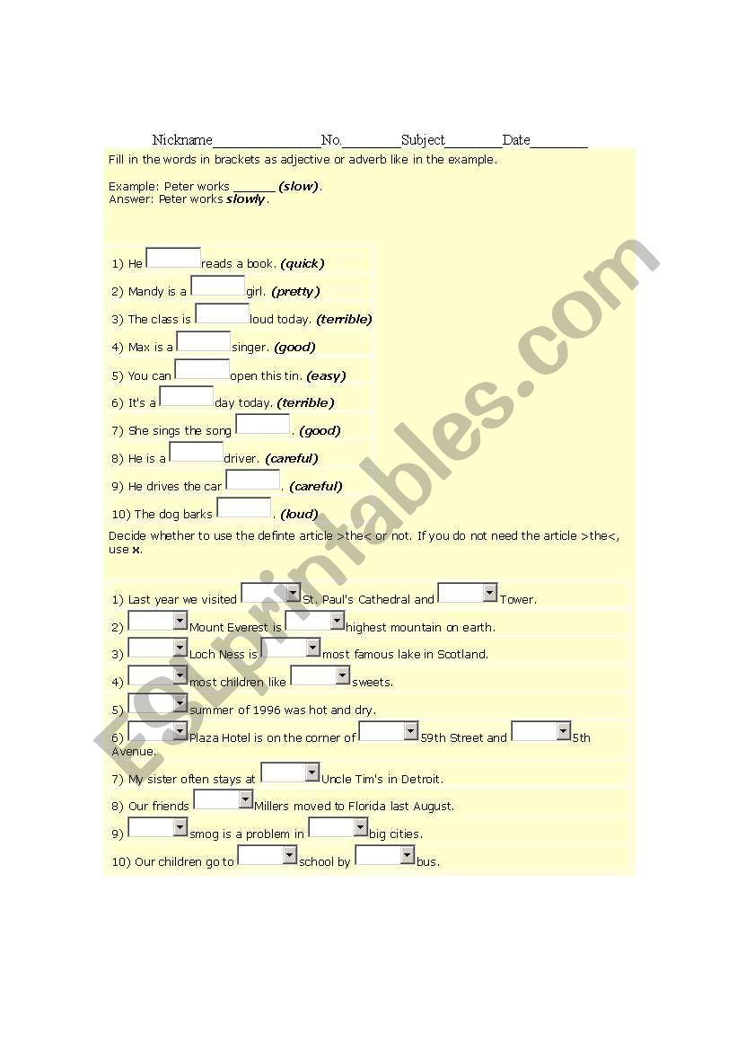 M4 worksheet worksheet