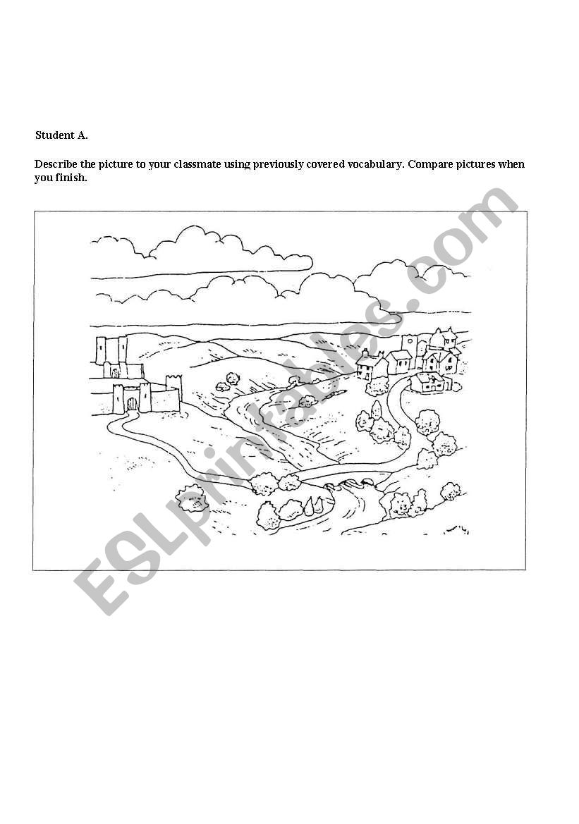 Describing pictures worksheet