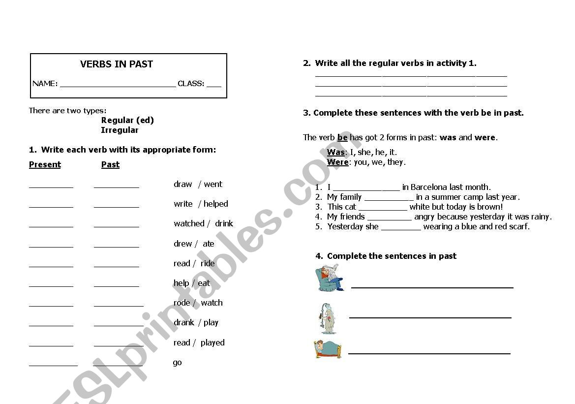 Introduction to the simple past tense