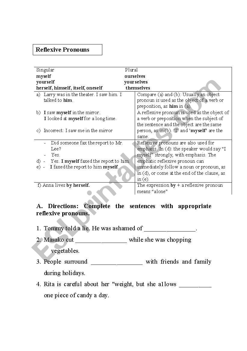 grammar worksheet