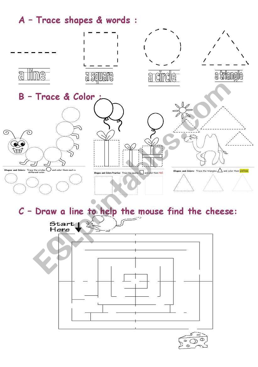 shapes worksheet