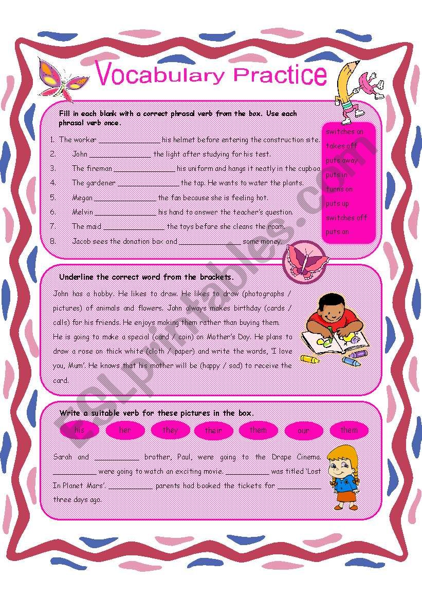 Vocabulary Practice 4 worksheet