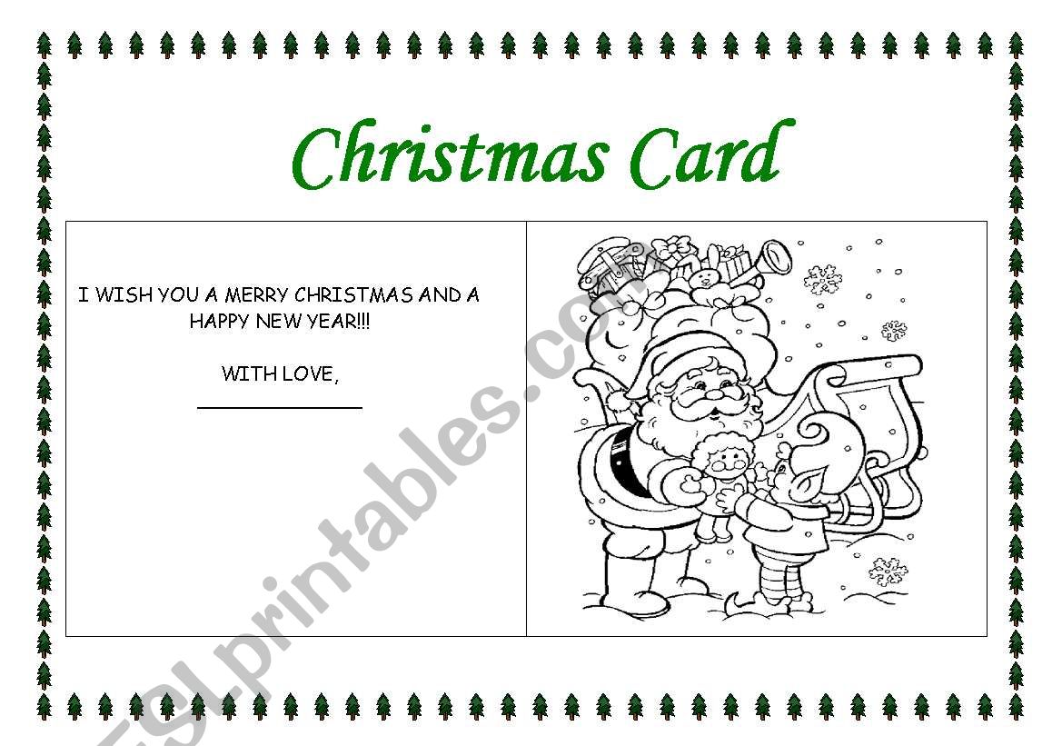 Making a Christmas Card 2 worksheet