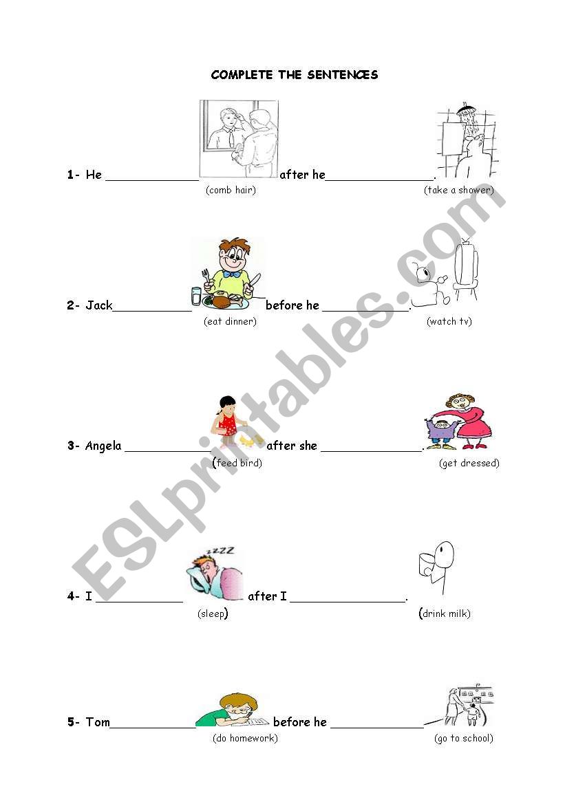 simple present tense/daily activities
