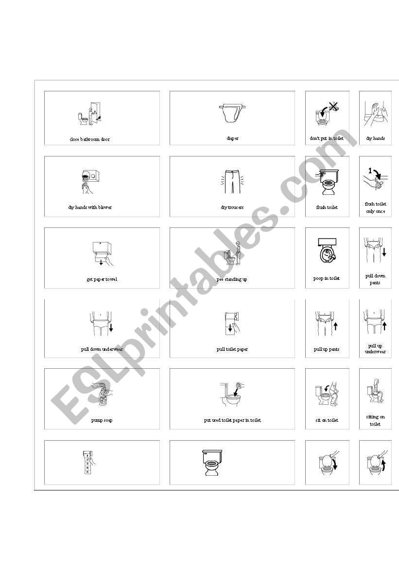 toilet visit worksheet