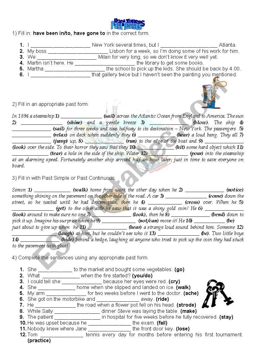 Past Tenses Exercises worksheet