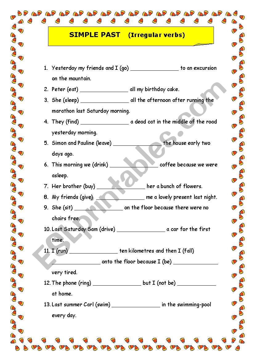 Past Simple worksheet