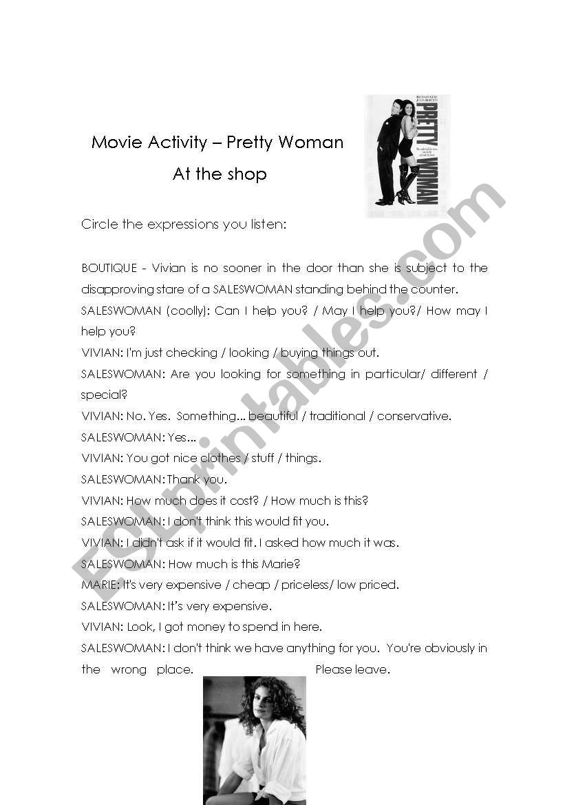 Movie Activity Pretty Woman - Shopping