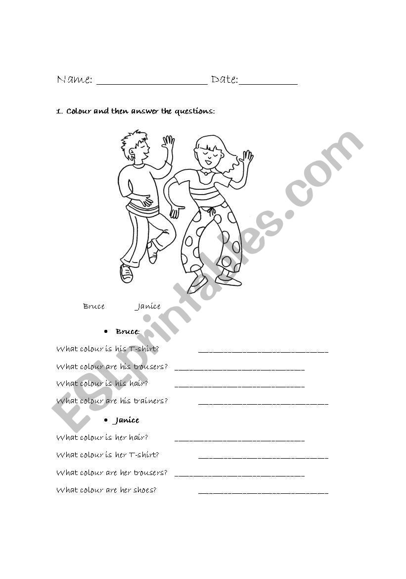 Description worksheet