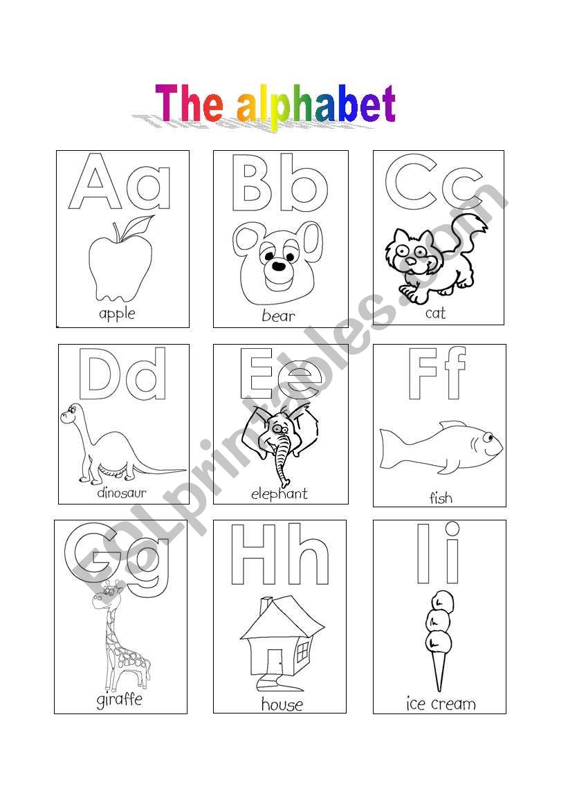 THE ALPHABET worksheet