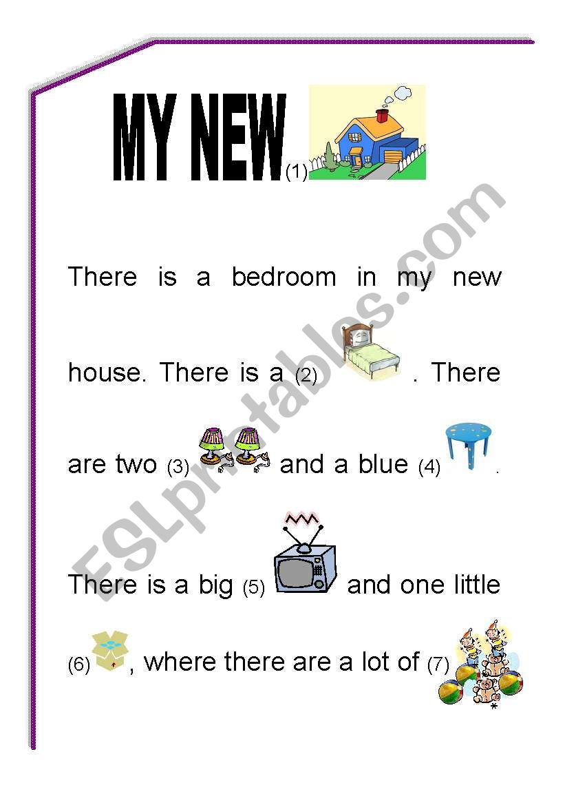 My new house worksheet