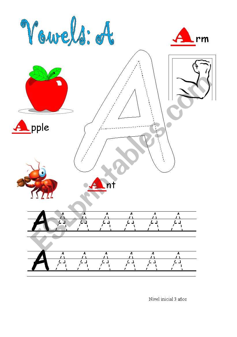 Vowels worksheet