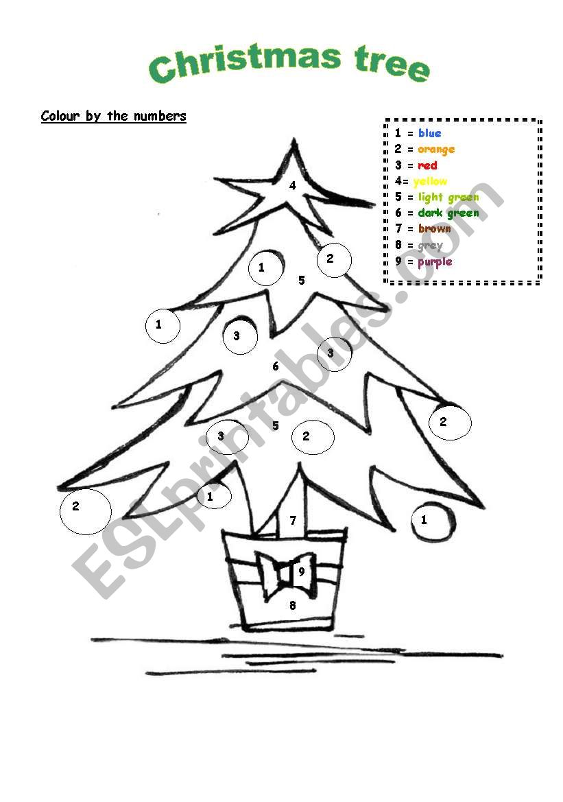 christmas tree worksheet