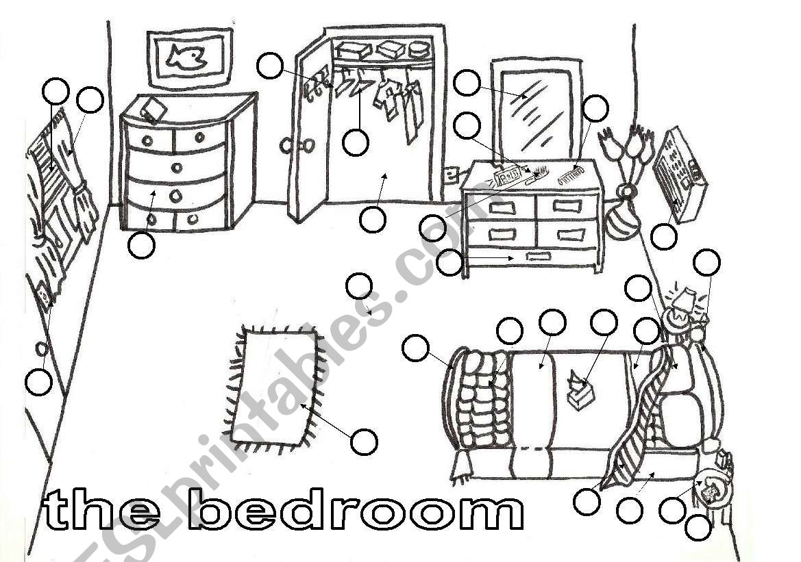 BEDROOM - THE BEDROOM - house worksheet