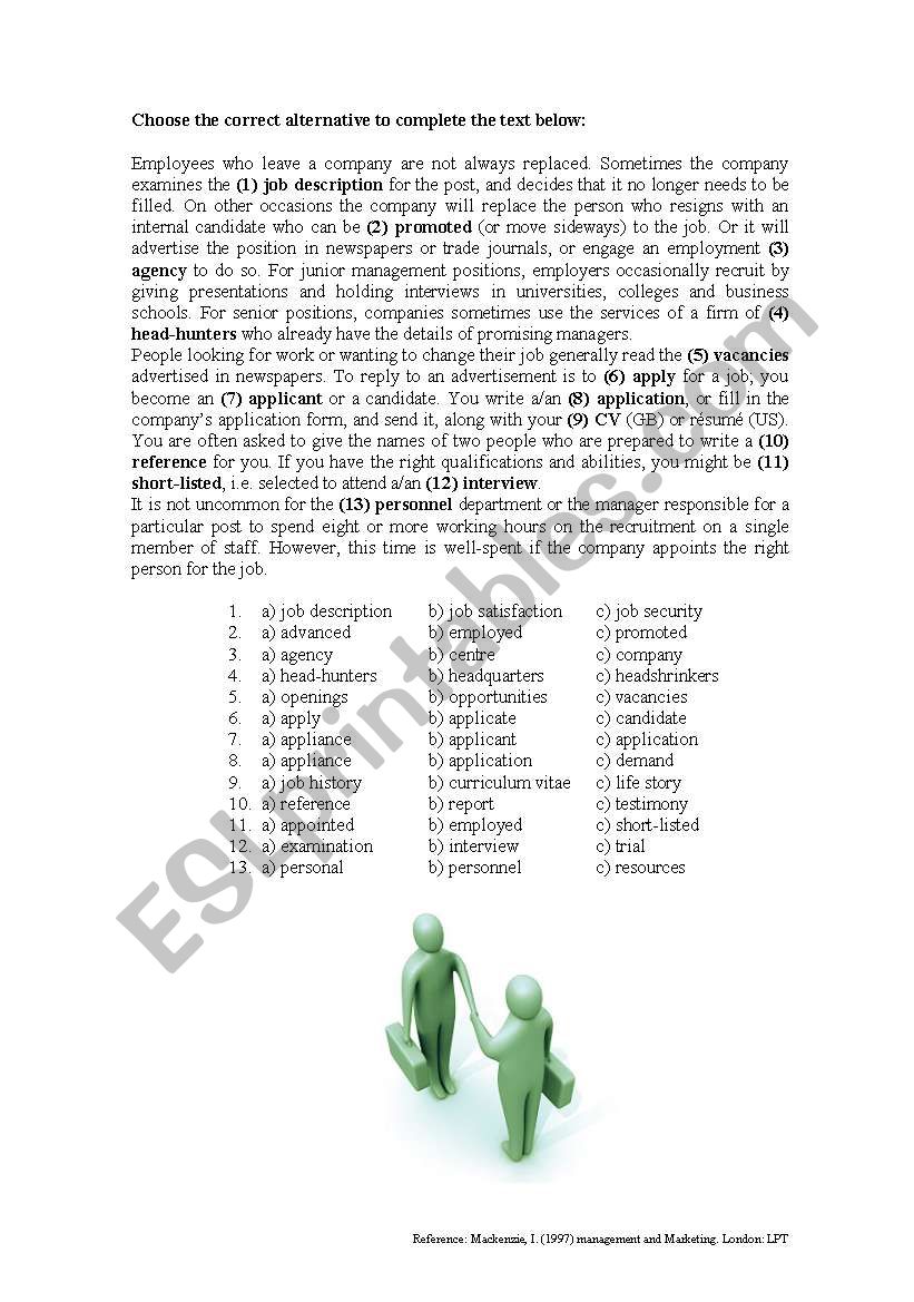 MARKETING VOCABULARY KEYS worksheet