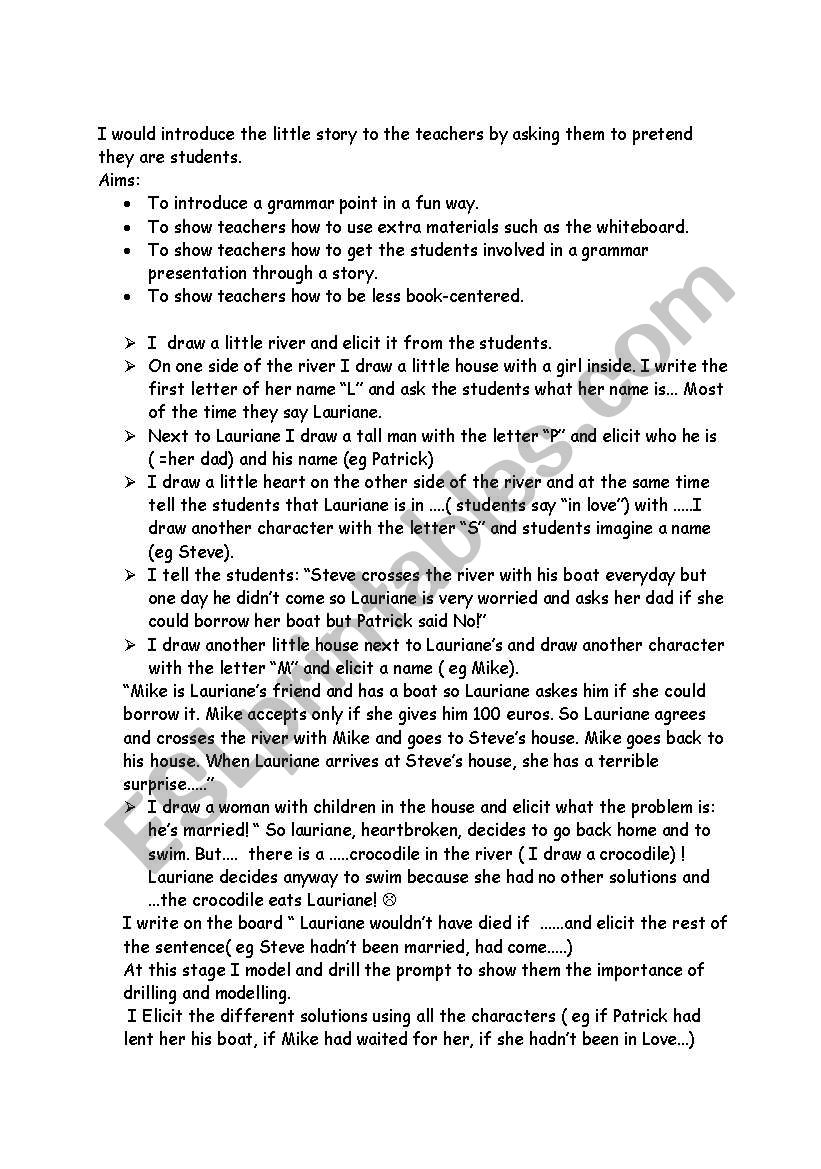 lesson plan 3rd conditional worksheet