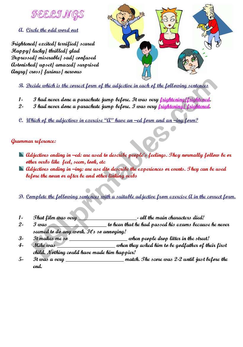 feelings worksheet