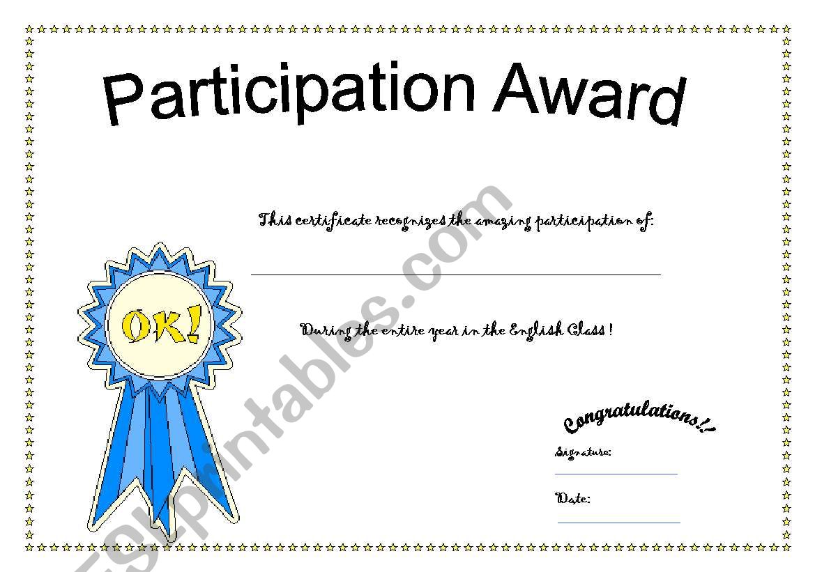 Welcome to the ESL awards !!! worksheet