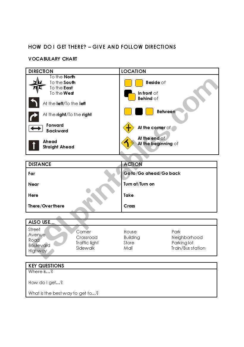 Give and Follow Directions 2 worksheet