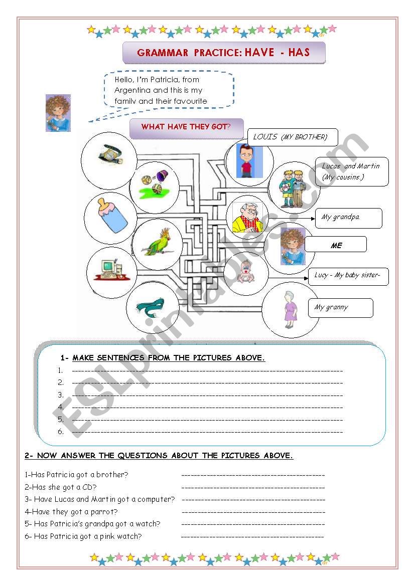 WHAT HAVE THEY GOT? worksheet