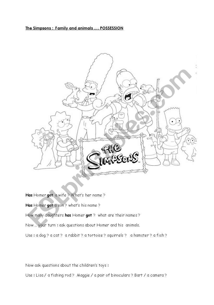 THE SIMPSONS HAVE GOT  worksheet