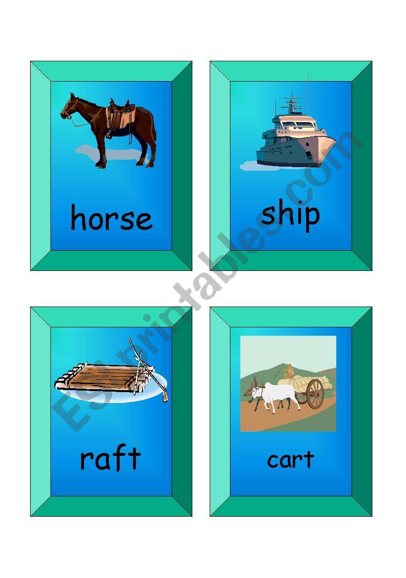 flashcards - SET 3 (transport)