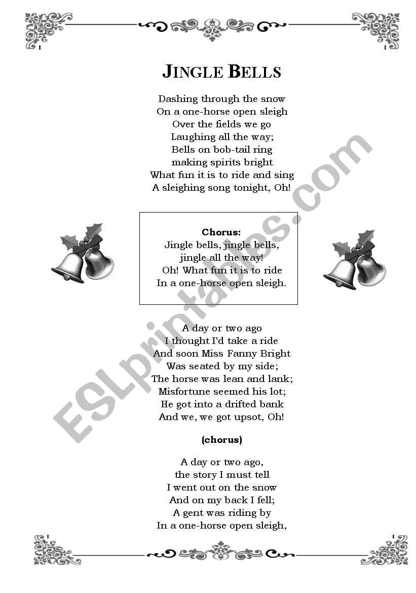 Christmas Songs Booklet 2/4 worksheet