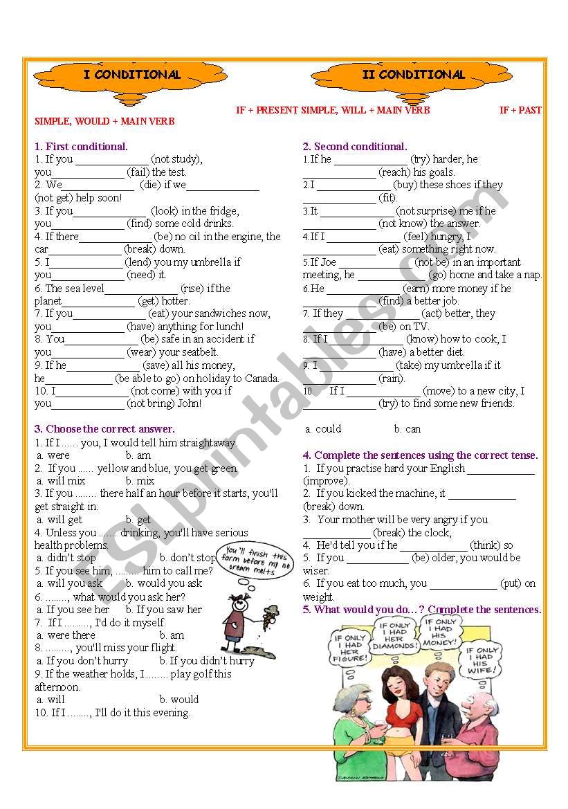 I and II Conditional worksheet