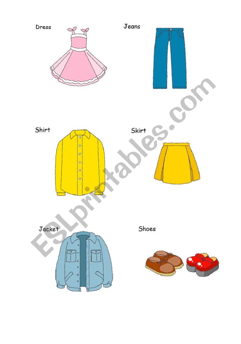 clothes worksheet