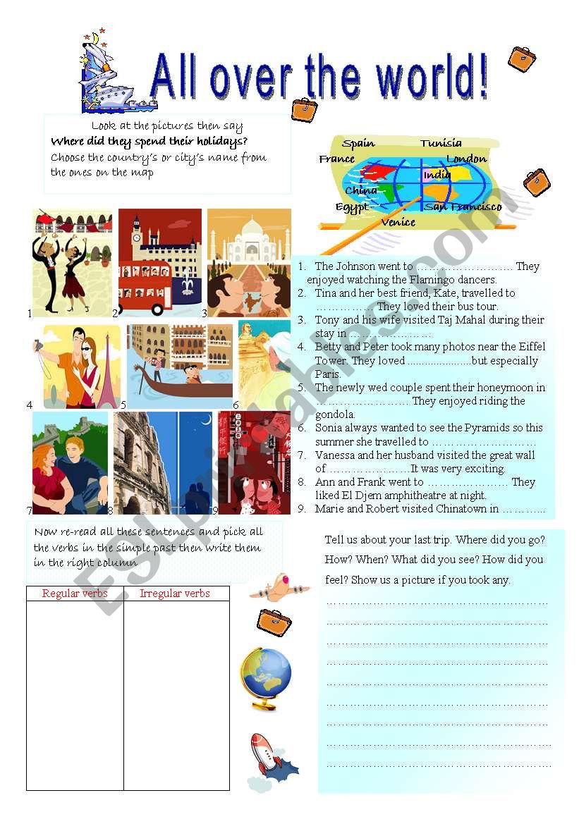 All over the world worksheet