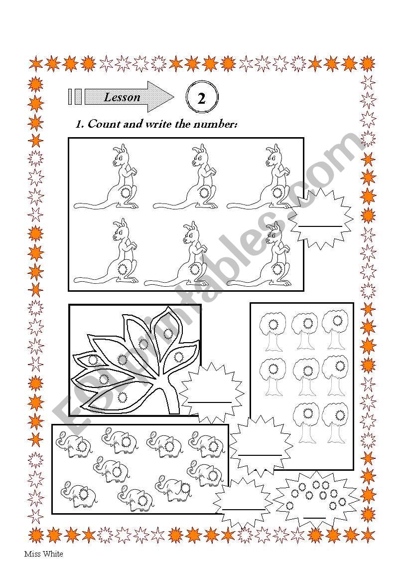 count and number worksheet