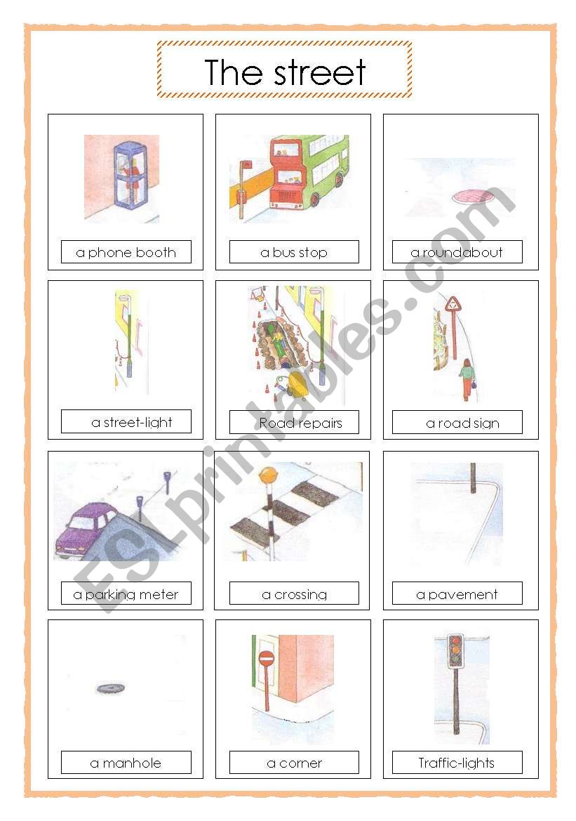 the street voc worksheet