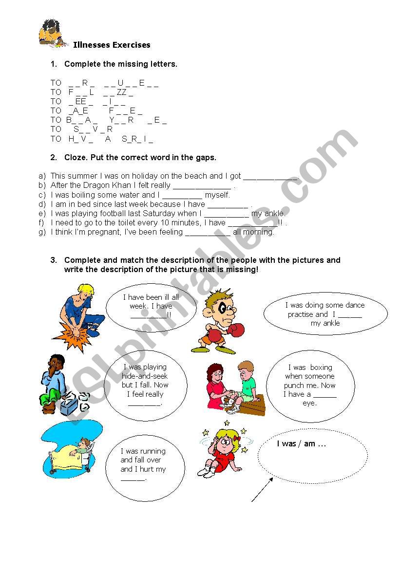 Injuries worksheet