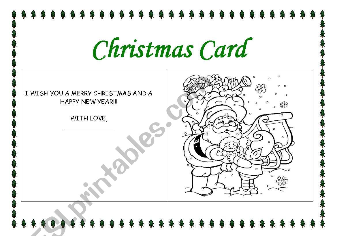 Making a Christmas card 3 worksheet