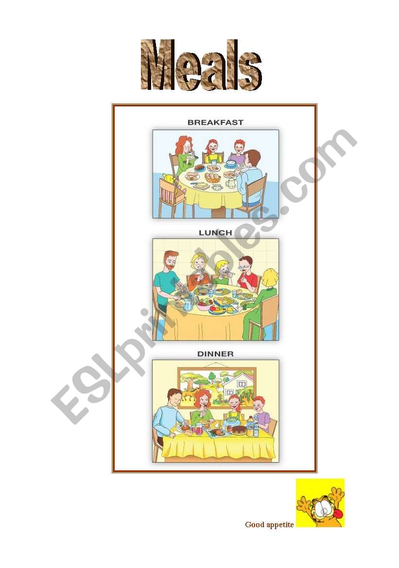 Meals worksheet