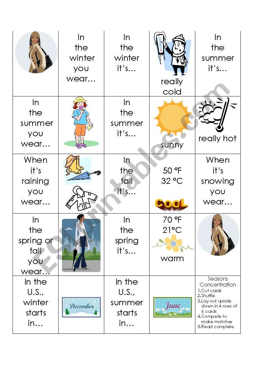 Seasons / Weather Concentration 